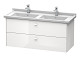 Duravit Brioso - Umývadlová skrinka 563x1220x469 mm, 2 zásuvky, lesklá biela BR414402222