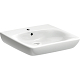Geberit Selnova Comfort - Umývadlo 550x550 mm, bezbariérové, s 1 otvorom na batériu, s prepadom, biela 500.302.01.1