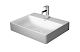 Duravit DuraSquare - Umývadlo 600x470 mm, s 1 otvorom na batériu, DuraCeram, alpská biela 2353600041