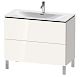 Duravit L-Cube - Umývadlová skrinka 856x1020x481 mm, 2 zásuvky, lesklá biela LC659802222