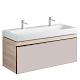 Geberit Citterio - Skrinka pod umývadlo 1200 mm, lesklá sivohnedá/béžový dub 500.566.JI.1