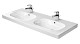 Duravit D-Code - Dvojumývadlo nábytkové 1200x490 mm, s 1 otvorom na batériu, alpská biela 03481200002