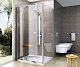 Ravak Pivot - Sprchová stena PPS-90, 870–895 mm, satin/číre sklo 90G70U00Z1