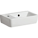 Geberit Selnova - Umývadielko 400x250 mm, s 1 otvorom na batériu vľavo, s prepadom, biela 501.518.00.1