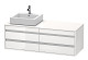 Duravit Ketho - Umývadlová skrinka 496x1400x550 mm, ľavá, 4 zásuvky, lesklá biela KT6657L2222