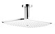 Hansgrohe PuraVida - Horná sprcha 400 Air 1jet s prívodom od stropu 100 mm, biela/chróm 27390400