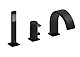 Paffoni Ringo West - Batéria na okraj vane, 3-otvorová inštalácia, matná čierna RIN040LNO