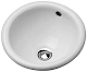 Duravit Architec - Bezotvorové umývadlo s prepadom Bali, priemer 335 mm, biele – umývadlo 0473340031