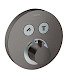 Hansgrohe Shower Select - Termostatická batéria pod omietku na 2 spotrebiče, kefovaný čierny chróm 15743340