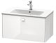 Duravit Brioso - Umývadlová skrinka 442x820x479 mm, 1 zásuvka, lesklá biela BR400202222