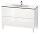 Duravit L-Cube - Umývadlová skrinka 856x1220x481 mm, 2 zásuvky, lesklá biela LC662802222