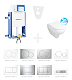 Geberit Kombifix - Sada pro závěsné WC 110.302.00.5 NC + klozet a sedátko Keramag - sada s tlačítkem Sigma01, bílé 110.302.00.5 NC1