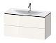 Duravit L-Cube - Umývadlová skrinka 550x1020x481 mm, 2 zásuvky, lesklá biela LC630802222