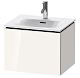 Duravit L-Cube - Umývadlová skrinka 400x520x421 mm, 1 zásuvka, lesklá biela LC613402222