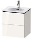 Duravit L-Cube - Umývadlová skrinka 550x520x421 mm, 2 zásuvky, lesklá biela LC630402222