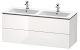 Duravit L-Cube - Umývadlová skrinka 550x1290x481 mm, 2 zásuvky, lesklá biela LC625802222