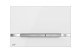 Alca plast Flat - Ovládacie tlačidlo splachovania, nerezová/biela-lesk STRIPE-WHITE