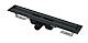 Alca plast Odtokové žľaby - Sprchový žľab 1450 mm, s okrajom pre perforovaný rošt, čierna mat APZ1BLACK-1450