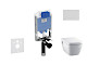 Ideal Standard ProSys - Set předstěnové instalace, sprchovací toalety a sedátka TECEone, tlačítka Oleas M1, Rimless, SoftClose, bílá ProSys80M SP130