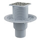 Alca plast Odtokové kanáliky - Podlahová vpusť priama 105x105 mm, priemer 50/75 mm, vodný zápachový uzáver, nerezová/plast APV202