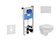 Ideal Standard ProSys - Set predstenovej inštalácie, klozetu a sedadla Eurovit, tlačidla Oleas M1, Rimless, SoftClose, biela ProSys120M SP52