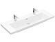 Villeroy & Boch Subway 3.0 - Dvojumyvadlo 1300x475 mm, s přepadem, otvory pro baterie, alpská bílá 4A70D401