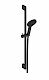 Duravit Sprchy - Set sprchovej hlavice, tyče a hadice, 3 prúdy, matná čierna UV0680003046