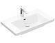 Villeroy & Boch Subway 3.0 - Umyvadlo 800x470 mm, s přepadem, otvor pro baterii, alpská bílá 4A708001