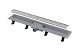 Alca plast Odtokové žľaby - Sprchový žľab Simple 650 mm, s okrajom na perforovaný rošt, vrátane roštu, nerezová mat APZ10-650M