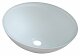 Sapho Beauty - Umyvadlo na desku, průměr 420 mm, bez přepadu, sklo/matná bílá TY181W
