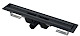 Alca plast Odtokové žľaby - Sprchový žľab 750 mm, s okrajom na perforovaný rošt, do priestoru, matná čierna APZ1BLACK-750
