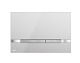 Alca plast Flat - Ovládacie tlačidlo splachovania, nerezová-polomat/lesk STRIPE-INOX