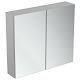 Ideal Standard Mirror&Light - Zrkadlová skrinka 800x700 mm, hliník T3591AL