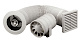 Zehnder Silent - Sprchová súprava s potrubným ventilátorom 100 mm a osvetlením, mriežka biela/chróm ZSR100LTSK