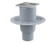 Alca plast Odtokové kanálky - Podlahová vpust přímá 105x105 mm, průměr 50/75 mm, kombinovaná zápachová uzávěra SMART, nerez/plast APV2321