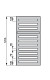 Kúpeľňový radiátor 1225x400 mm, rovný, stredové pripojenie 50 mm, biely lak
