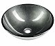 Sapho Beauty - Umyvadlo na desku, průměr 420 mm, sklo/metalická šedá 2501-16