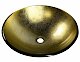 Sapho Beauty - Umyvadlo na desku, průměr 420 mm, sklo/zlatá 2501-22