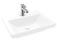 Villeroy & Boch Subway 3.0 - Umývadlo nábytkové, 550x440 mm, bez prepadu, otvor na batériu, alpská biela 4A70F501