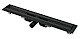 Alca plast Odtokové žľaby - Sprchový žľab 1450 mm, s okrajom pre perforovaný rošt, čierna mat APZ101BLACK-1450