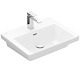 Villeroy & Boch Subway 3.0 - Umyvadlo 550x440 mm, s přepadem, otvor pro baterii, alpská bílá 4A705501