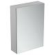 Ideal Standard Mirror&Light - Zrkadlová skrinka s LED osvetlením a zásuvkou, 500x700 mm, hliník T3428AL